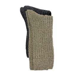 Backwoods Wool Socks, 2pack, Green/Charcoal